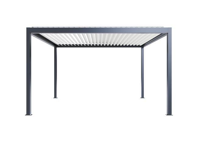 Pergola Bioclimatique Aluminium Autoportante Motorisée Éclairée 4x3,5 Anthracite SV ORIAL France - Image 7