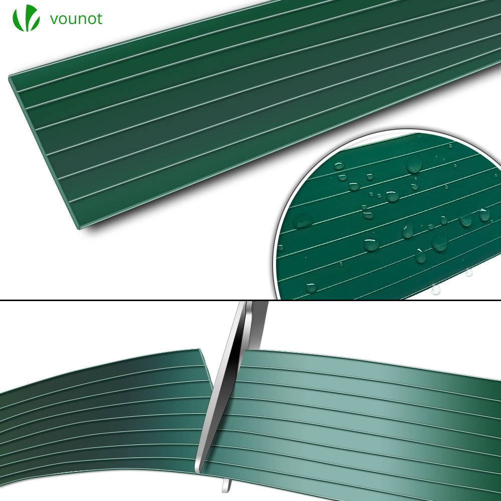 Kit de lamelles occultantes PVC brise vue 300m x 4.7cm avec 600 clips Vert - Image 7