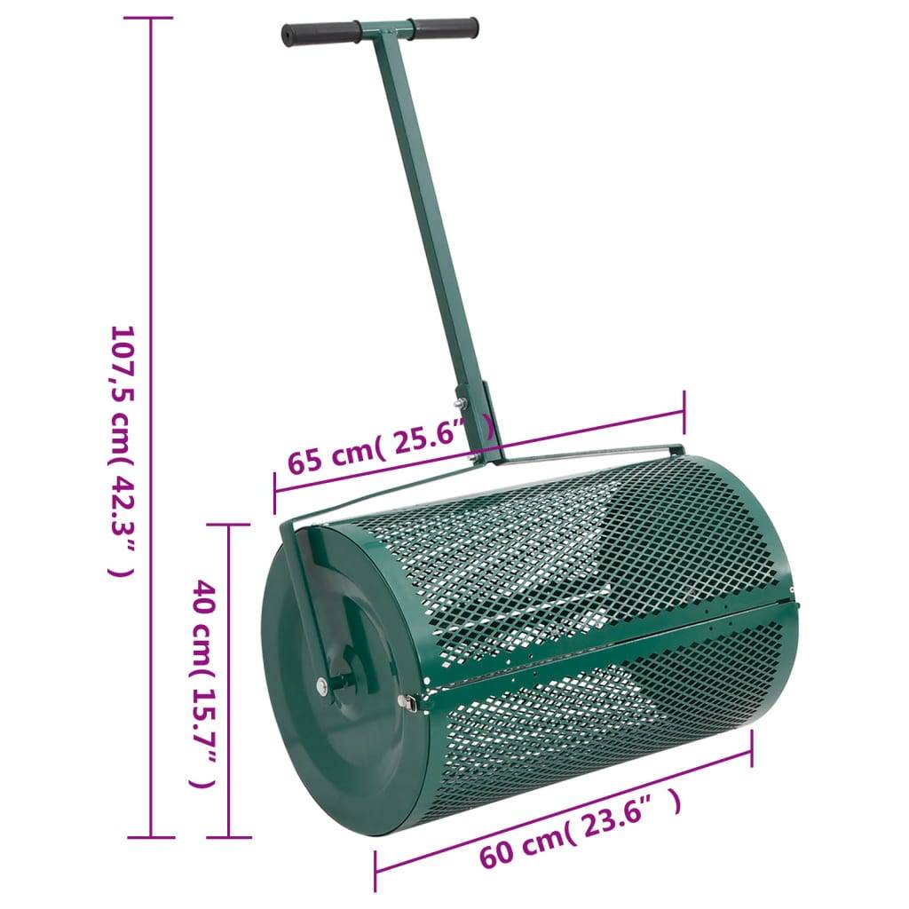 Vidaxl - Épandeur de compost 75L vert Ø40x60 cm acier vidaXL 4009271 - Image 3