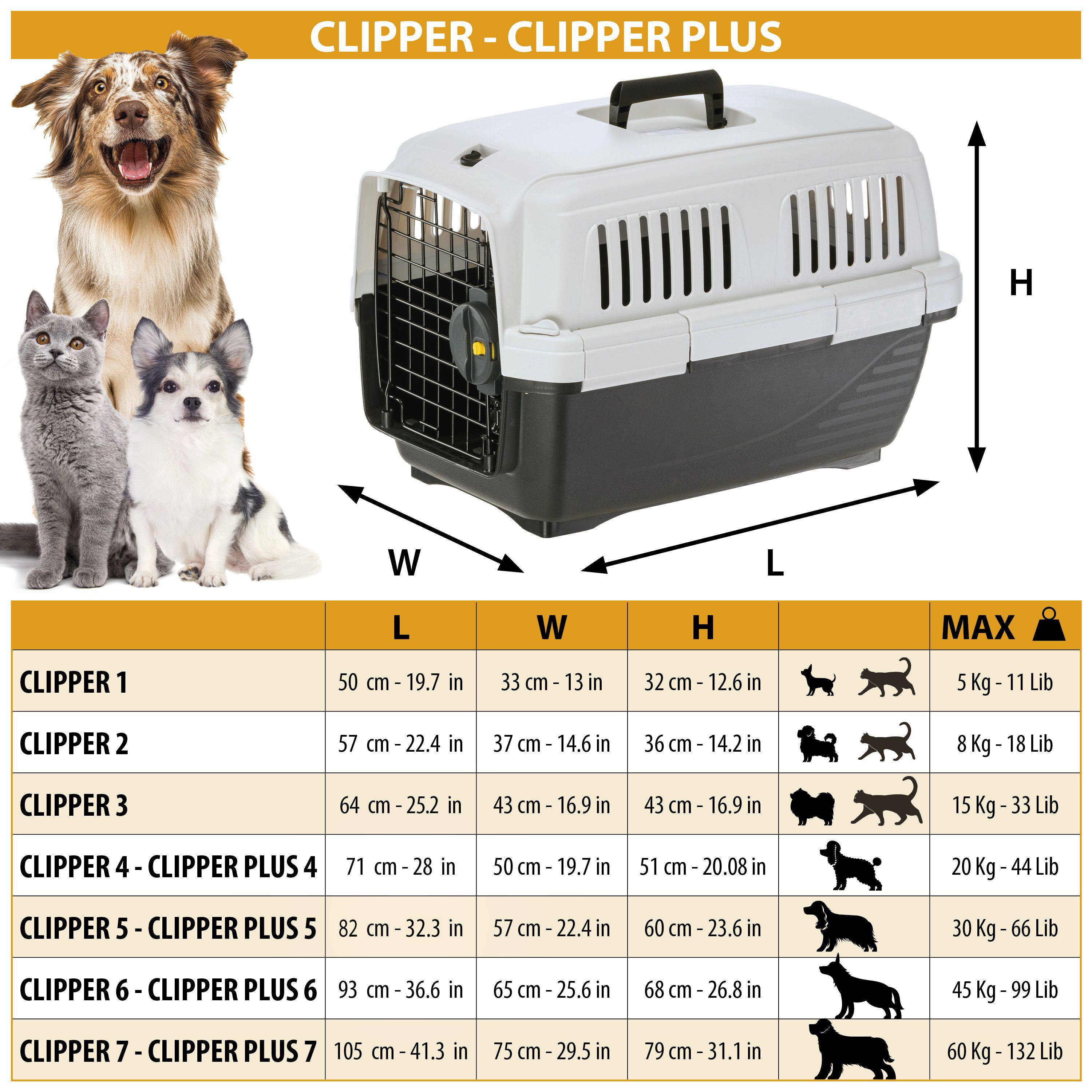 Ferplast - Ferplast Cage de Transport pour Chiens CLIPPER 6, IATA, Panier Transport Grand Chien max 45 Kg, Boite Transport, Voyage Animaux Voiture Avion Train 93 - Image 3