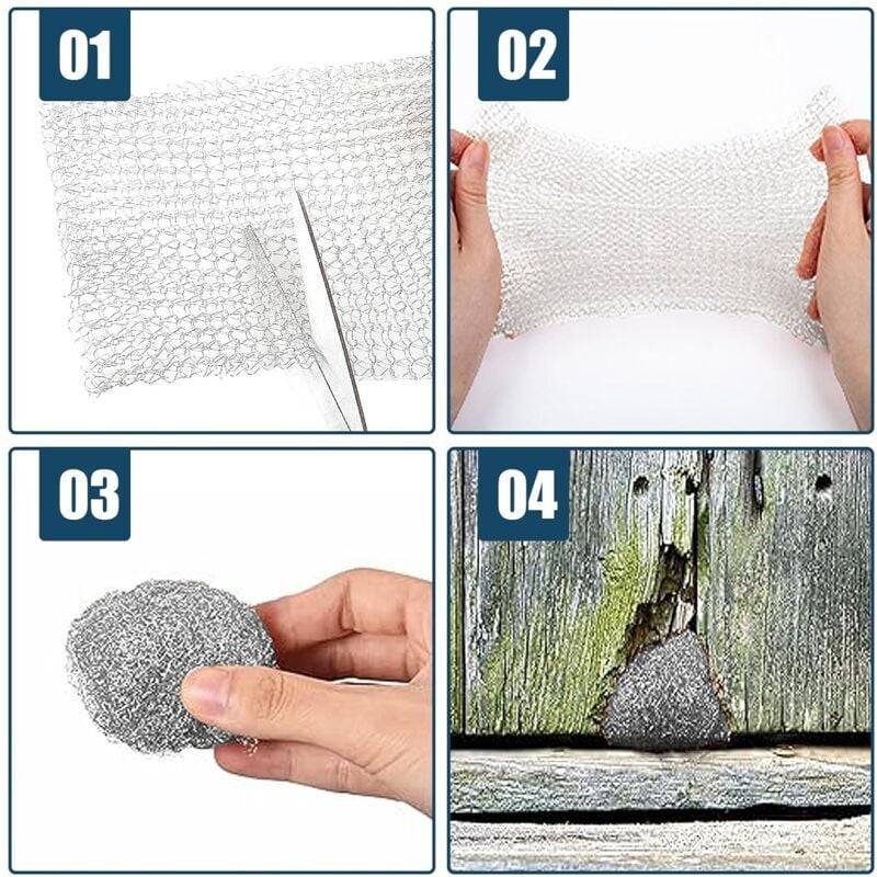Maille en acier inoxydable, double couche, bouche-trous et fissures, barrière de protection pour plantes de jardin, 12,7 cm x 15 m-Lytech - Image 7