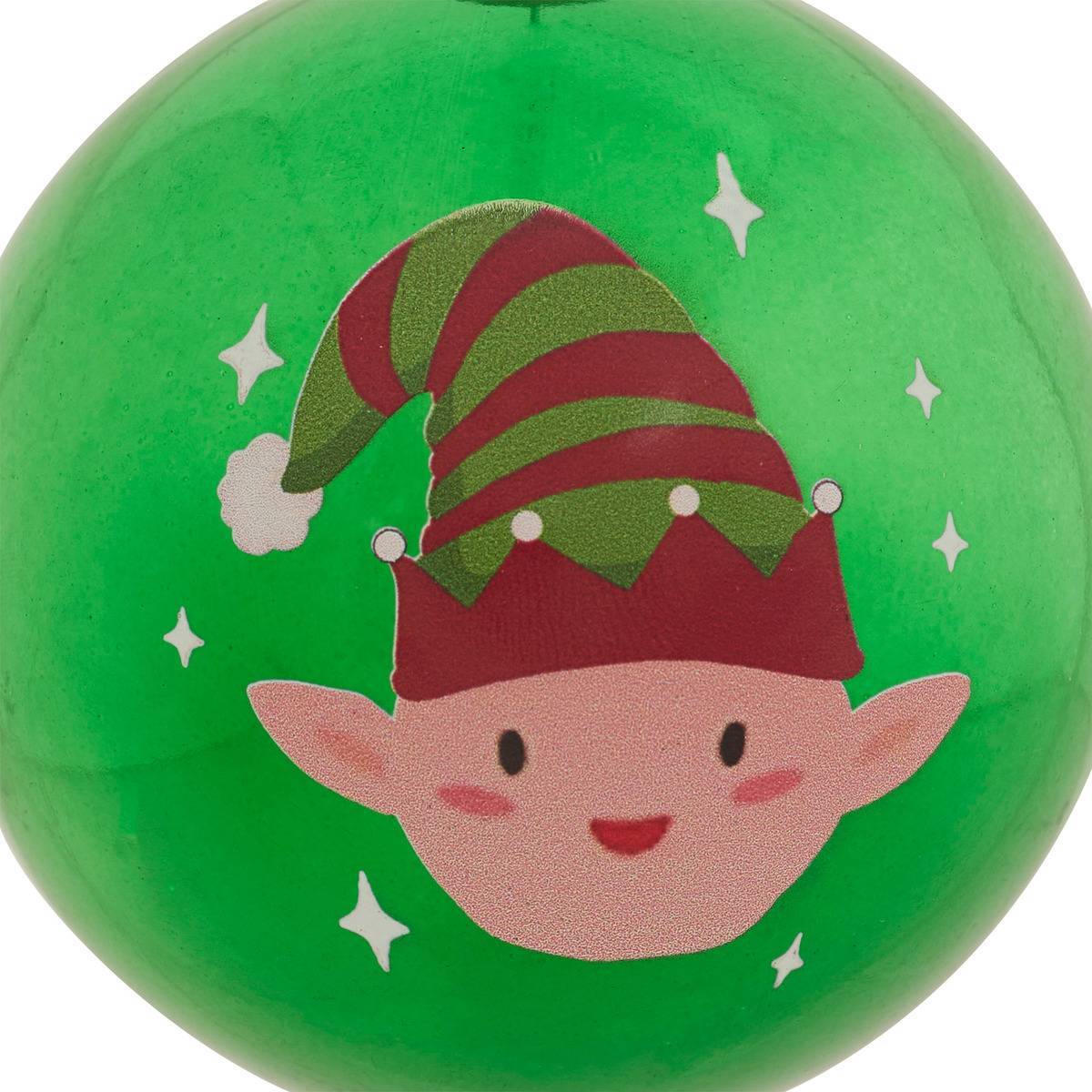 Feeric Christmas - Boule de Noël en plastique lutin vert D. 80 mm - Feeric Lights & Christmas - Image 2