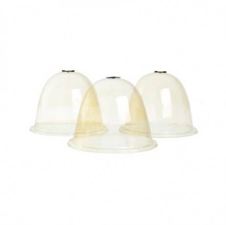 Cloche de jardin en plastique transparent - Lot de 3, Diamètre Ø33.5 cm - Image 1