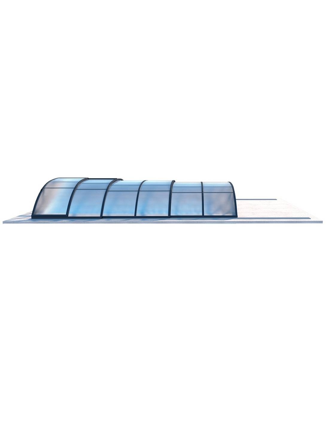 Altanka - Abri de piscine Horizon pour les modèles 6,20x4,10 m - BAS88, BAS788 - polycarbonate alvéolaire 8 mm - Couleur Ral7016 Graphite - ECO219 - Image 1
