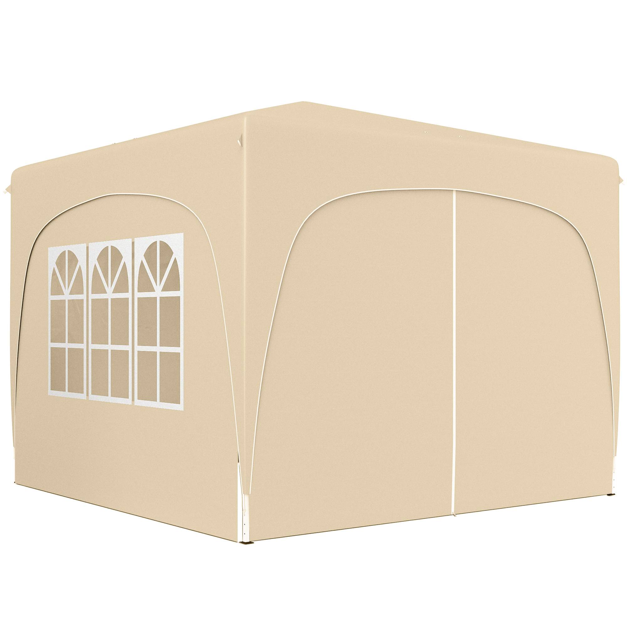 Outsunny - Tonnelle de jardin extérieur 3x3m pliante pop up hauteur réglable sac de transport protection UPF50+ pour camping festival patio sable - Outsunny - Image 7