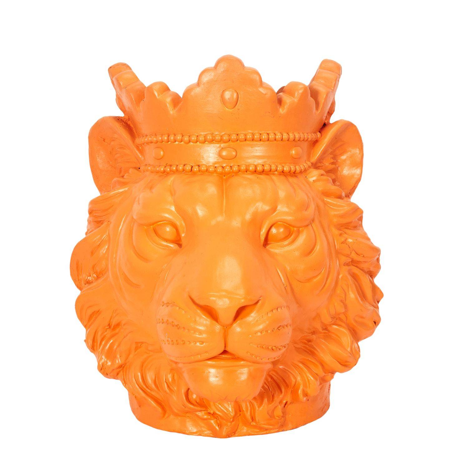 Sans Marque - Cache-pot Lion pour plante - Intérieur et Extérieur - Hauteur 35 cm - Orange - Toilinux - Image 2