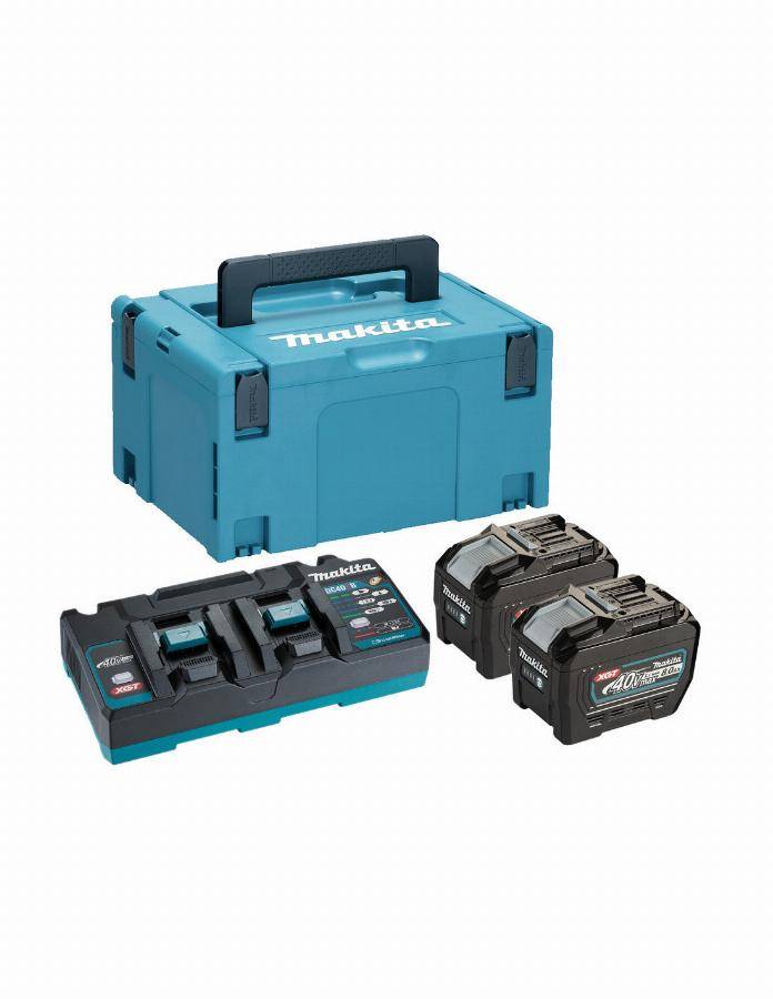 Makita - Makita 40V Li-ion MAX Set de 2 batteries 8.0Ah - Chargeur - Mbox - 191Y97-1 - Image 1