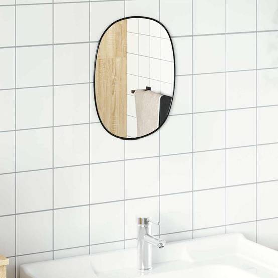 Miroir mural Noir 30x25 cm Maison Chic - Image 3