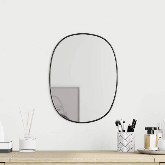 Miroir mural Noir 30x25 cm Maison Chic - Image 2