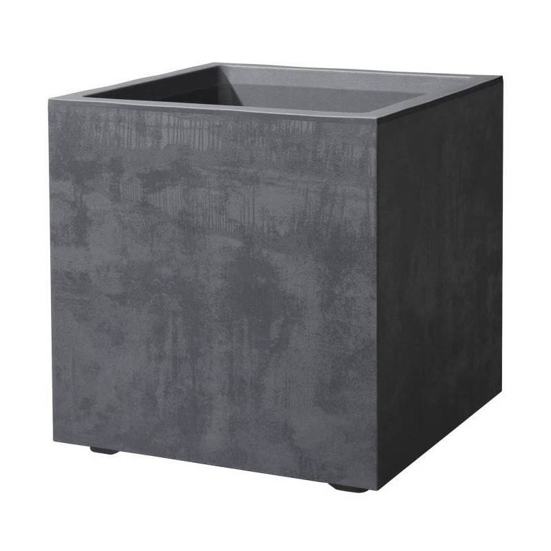 Deroma - Pot De Fleur Cube - Deroma - Millennium R - Anthracite - A Réserve D'eau- 39 Cm - Image 1