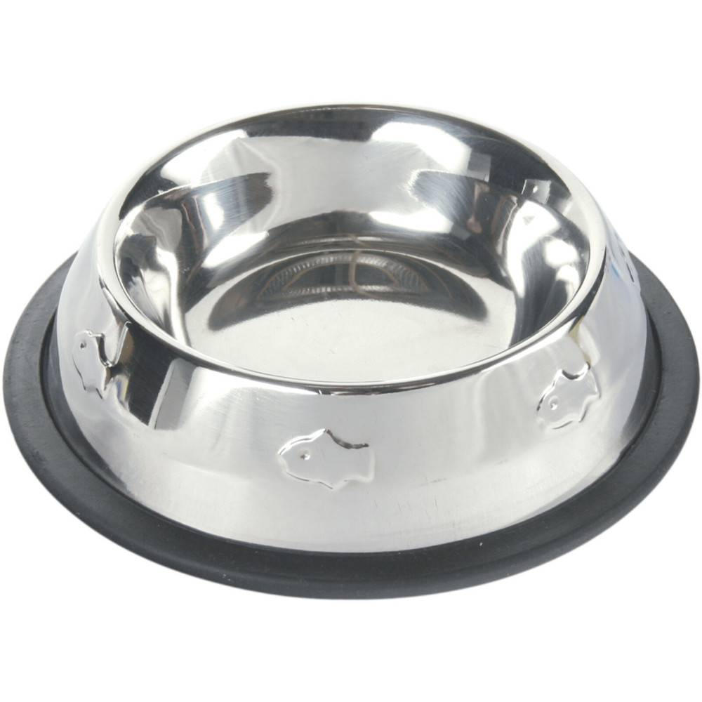 Trixie - Gamelle en acier inox motif poisson ø 15 cm 0.2 Litres  pour chat - Image 1