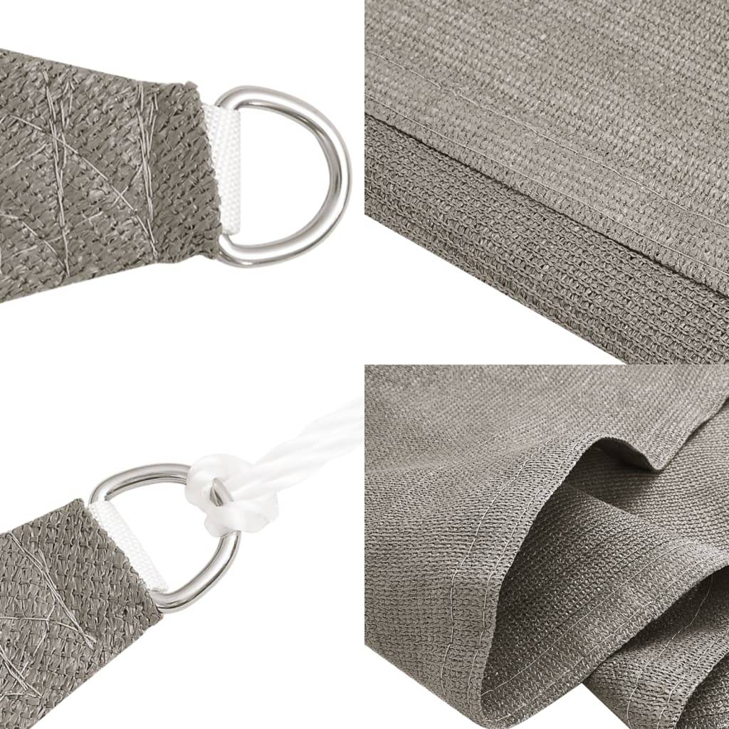 Voile d'ombrage PEHD gris clair 450 x 450 cm - PANGIVO - Image 6