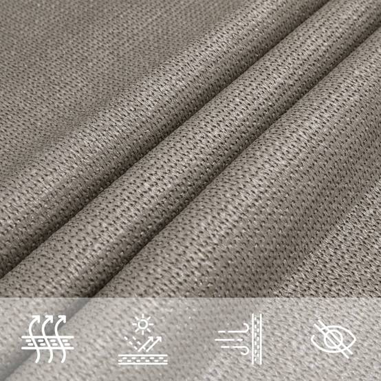 Voile d'ombrage PEHD gris clair 450 x 450 cm - PANGIVO - Image 7
