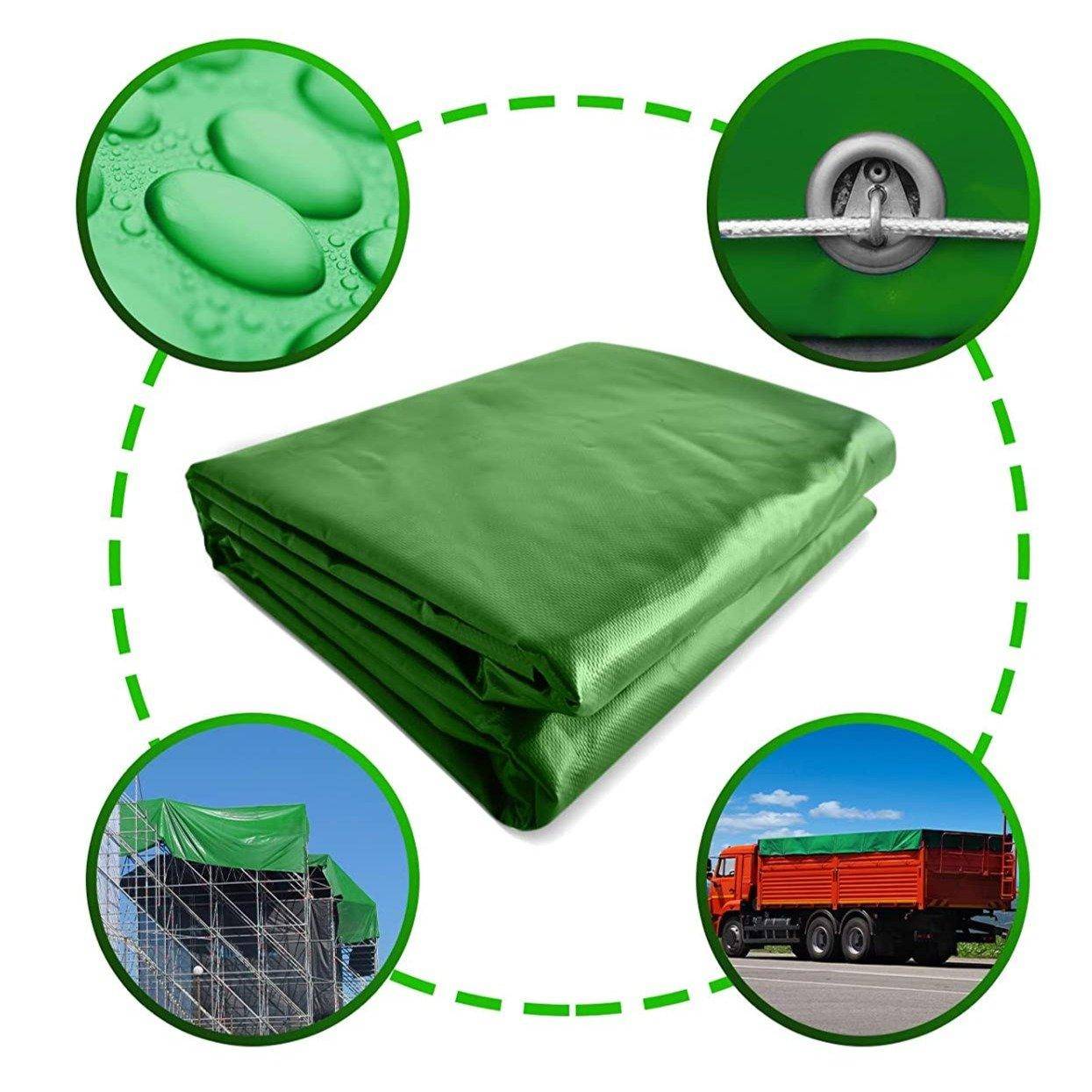 Helloshop26 - Bâche de protection imperméable résistante aux intempéries polyester revêtu de pvc 650 g m² couverture étanche d'extérieur camion meuble de jardin bo - Image 3
