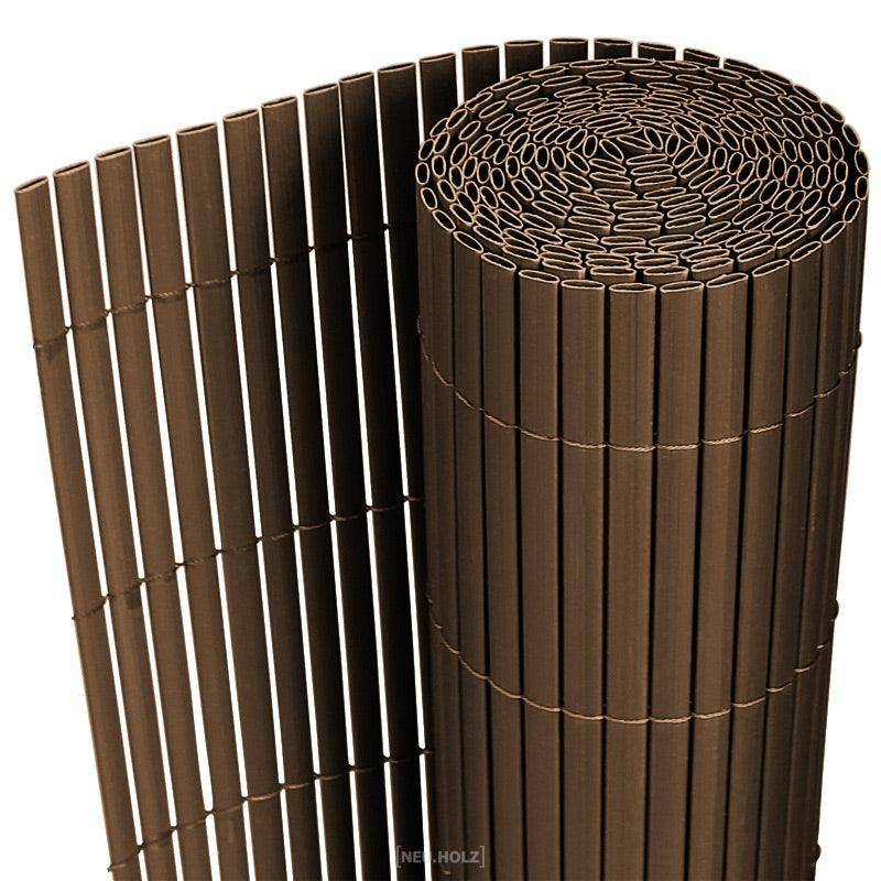 Helloshop26 - Clôture brise vue brise vente PVC 90 x 300 cm brun - Image 1