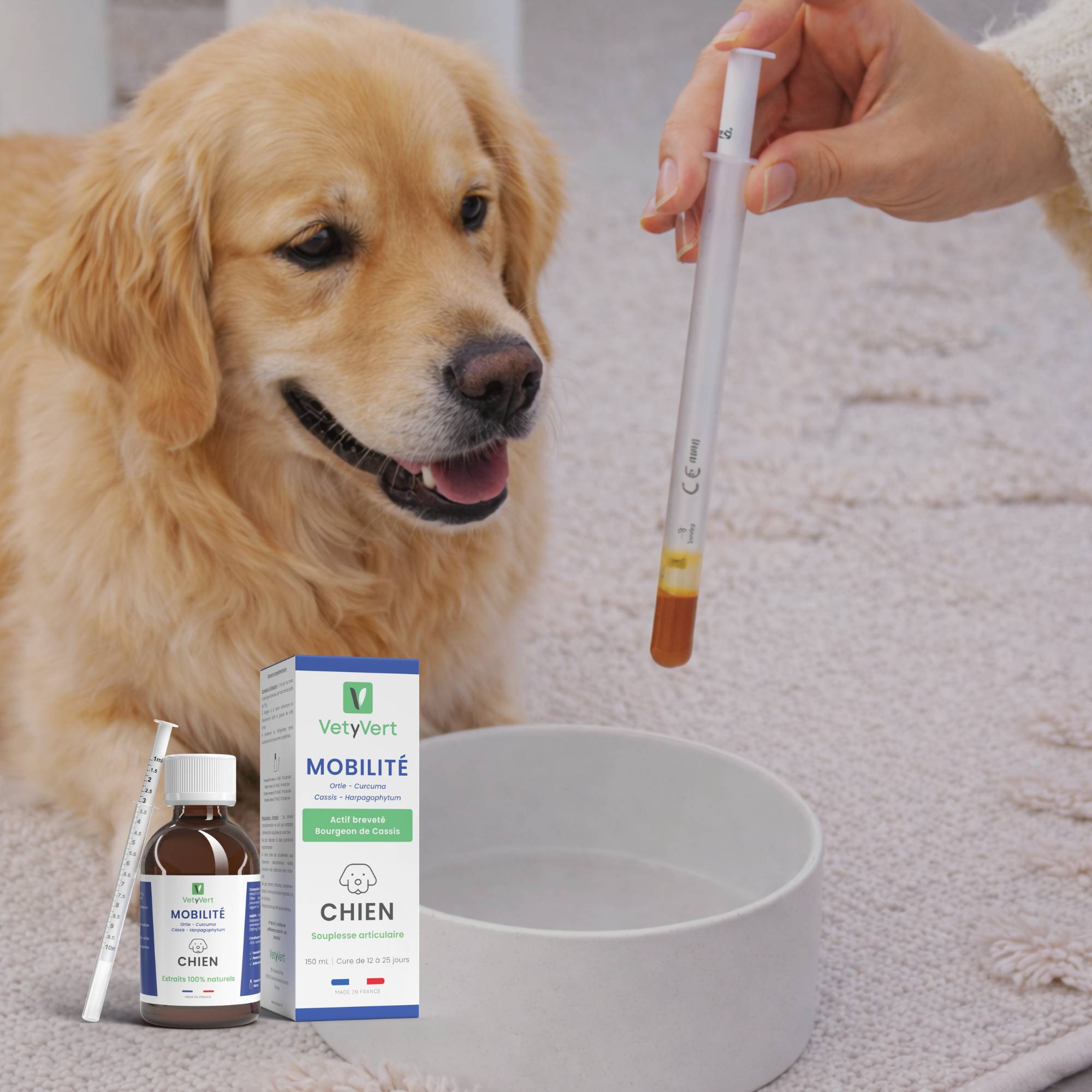 Complément alimentaire vétérinaire - Mobilité (articulations) chien 150 mL - VetyVert - Image 2