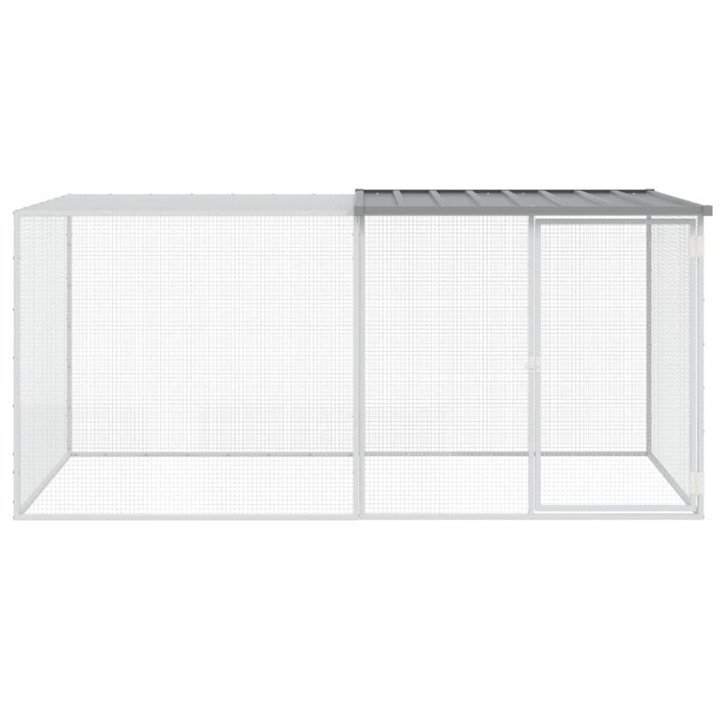 Vidaxl - Poulailler avec toit gris clair 203x98x90 cm acier galvanisé vidaXL 3189044 - Image 4
