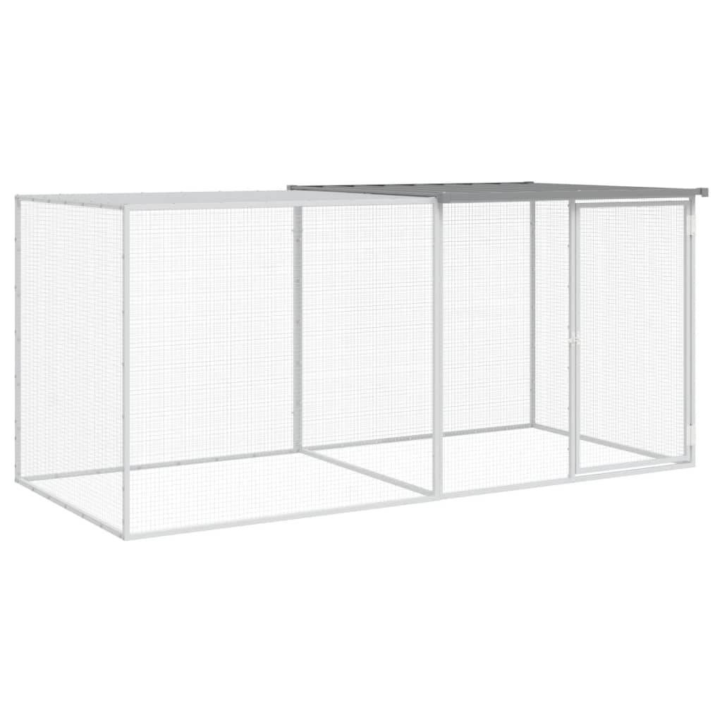 Vidaxl - Poulailler avec toit gris clair 203x98x90 cm acier galvanisé vidaXL 3189044 - Image 2