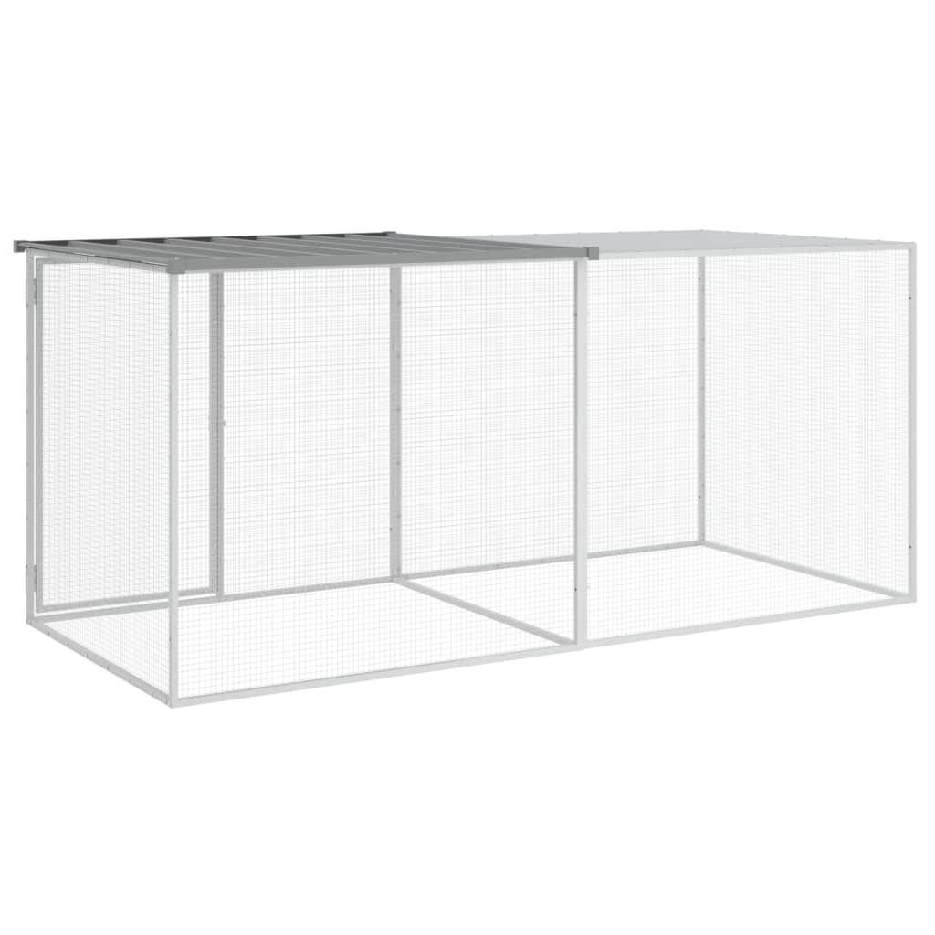 Vidaxl - Poulailler avec toit gris clair 203x98x90 cm acier galvanisé vidaXL 3189044 - Image 6