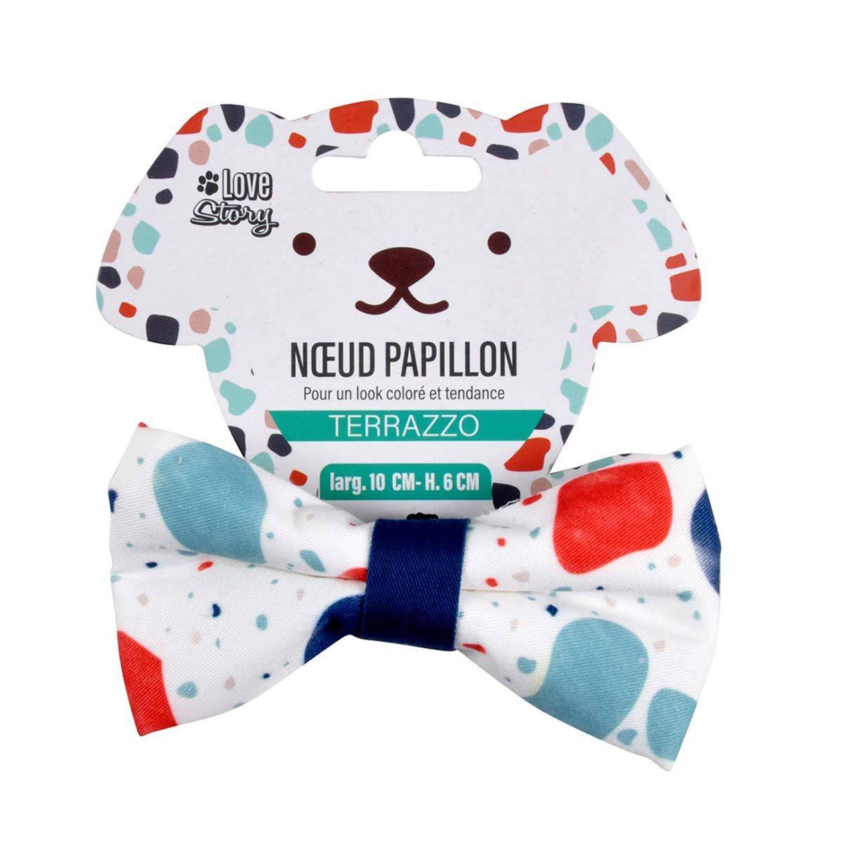Paris Prix - Nœud Papillon pour Collier "Terrazzo" 10cm Multicolore - Image 2