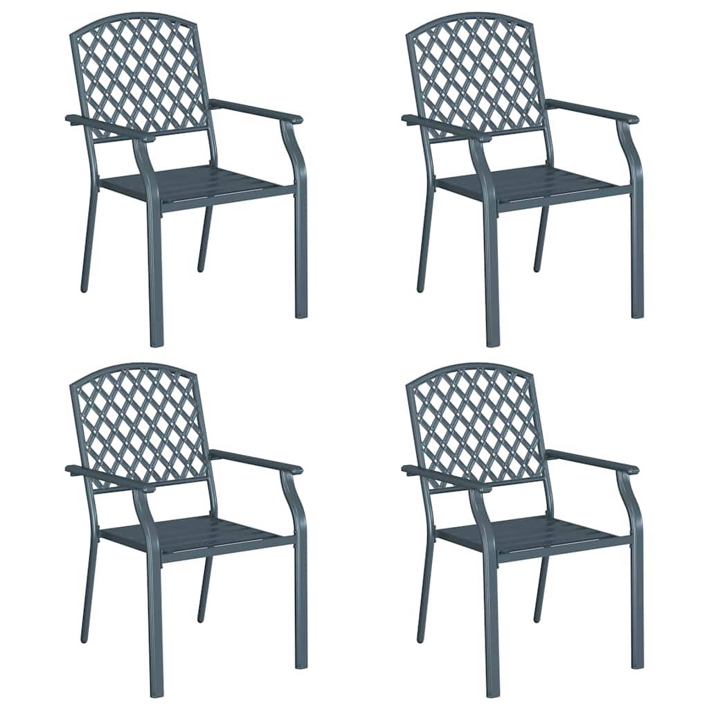 Chaise bois composite 1 places acier anthracite  56 x 65 x 89 cm  - Prolenta premium  p3168.0 - Image 1