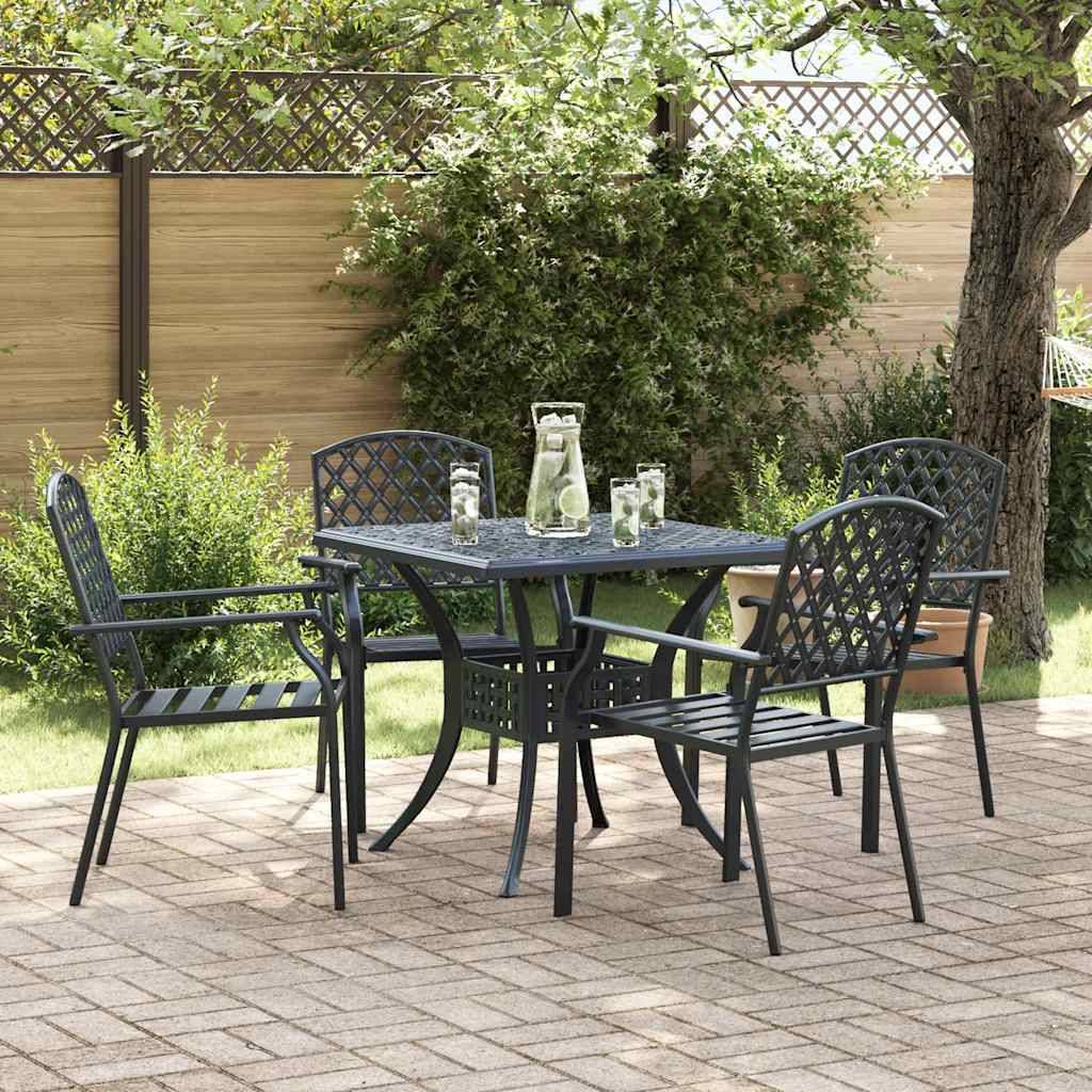 Chaise bois composite 1 places acier anthracite 56 x 65 x 89 cm - Prolenta premium p3168.0 - Image 2