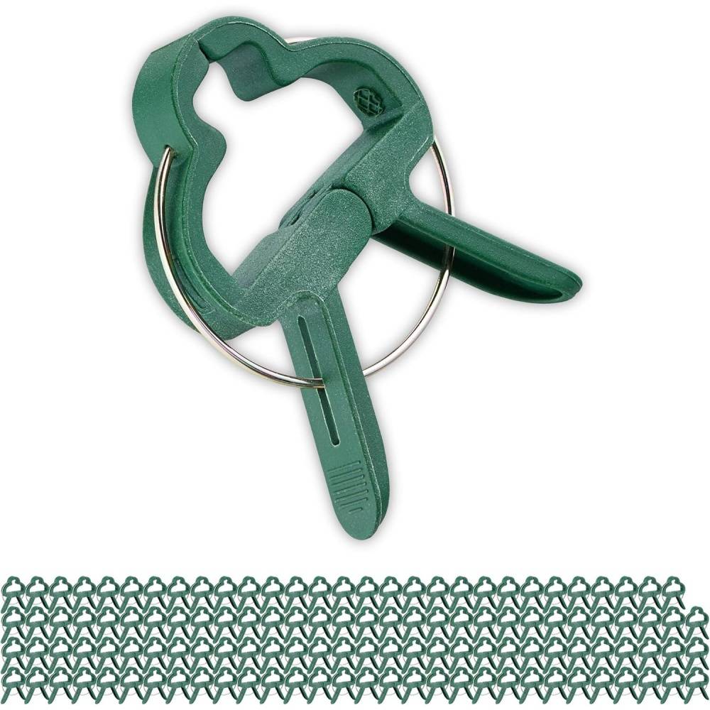 Lot de 120 pinces pour plantes - 4,5 x 6 cm - Fixation tuteurs tomates/orchidées - Living123 - Image 1