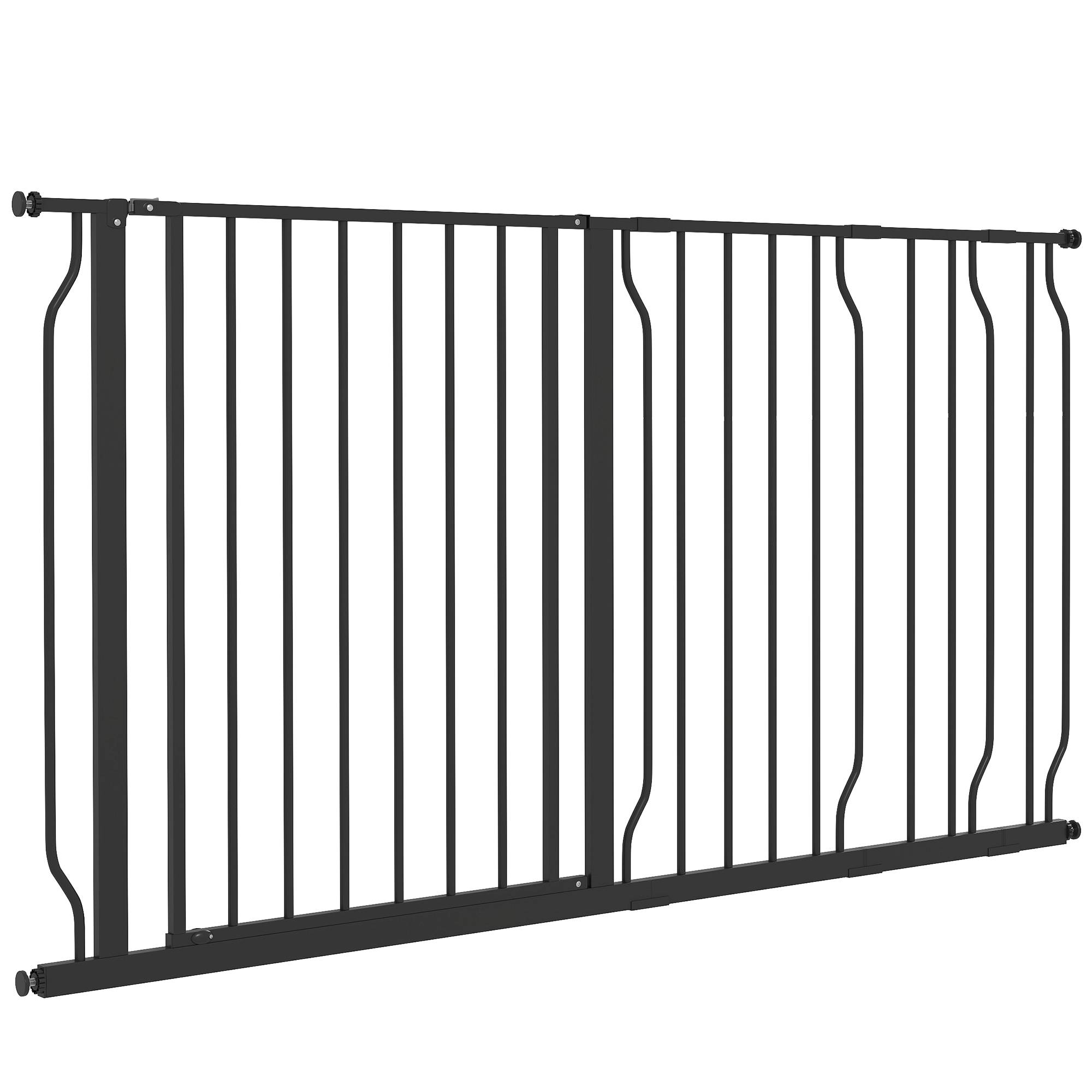 Sans Marque - Barrière pour chien, ouverture bidirectionnelle, fixation murale par boutons, réglable 75-145 cm - Image 2