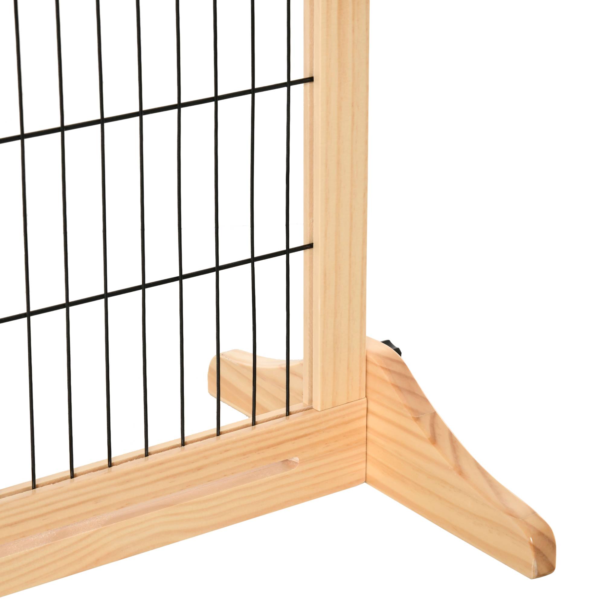 Sans Marque - Barrière de sécurité pour chien, 180 cm, hauteur réglable, naturel et noir - Image 10