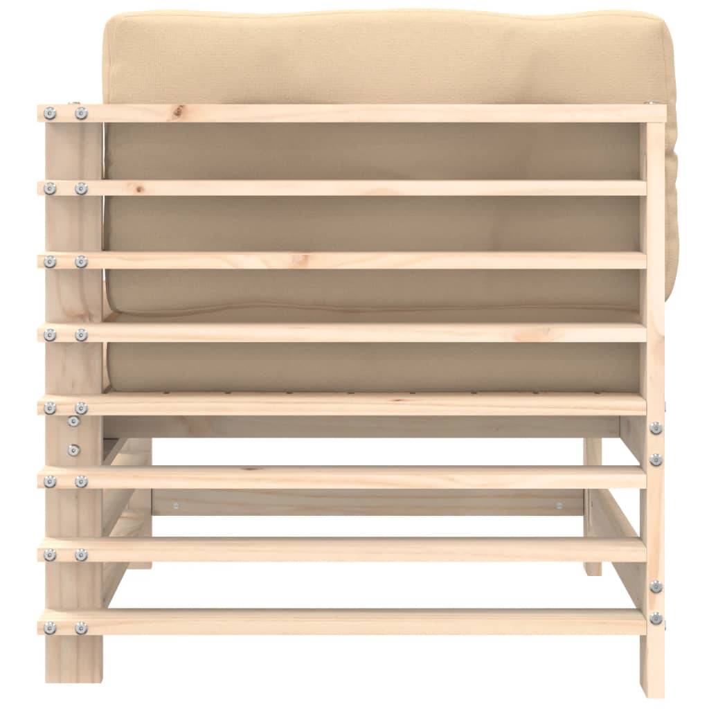 Canapés d'angle avec coussins 2 pcs | Canapé D'extérieur | Sofa De Jardin bois de pin massif Maison Chic - Image 6