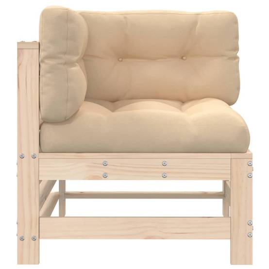 Canapés d'angle avec coussins 2 pcs | Canapé D'extérieur | Sofa De Jardin bois de pin massif Maison Chic - Image 5
