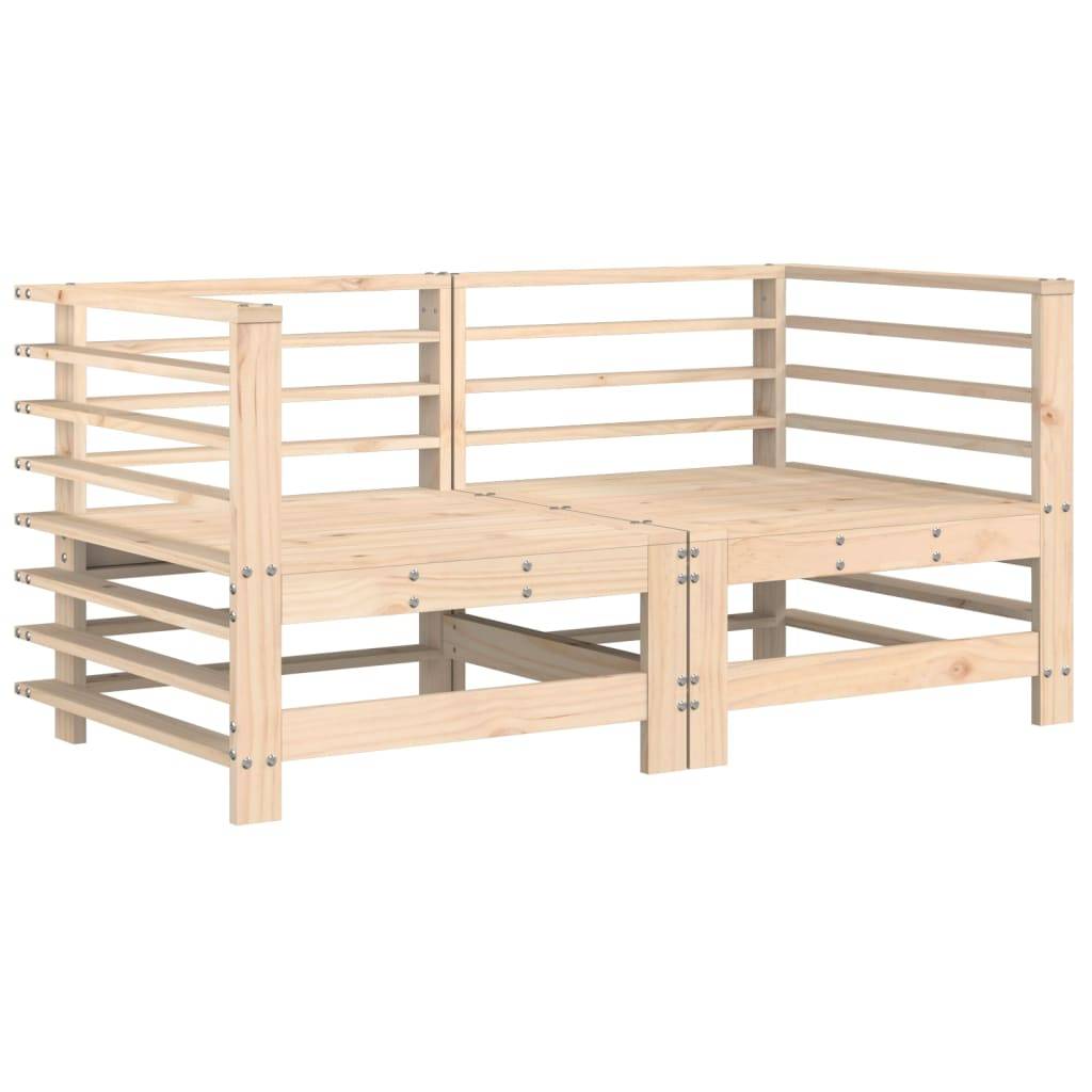 Canapés d'angle avec coussins 2 pcs | Canapé D'extérieur | Sofa De Jardin bois de pin massif Maison Chic - Image 3