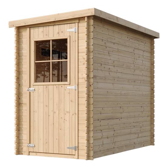 Timbela - Abri de jardin en bois l239xL144xH198 cm/2.63 m² - Stockage extérieur - Petit abri à outils, Local à vélos - 19 mm d’épaisseur - Timbela M306 - Image 4