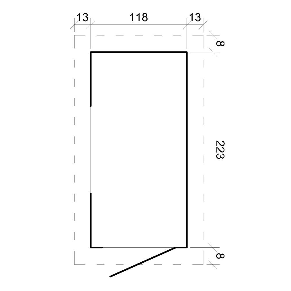 Timbela - Abri de jardin en bois l239xL144xH198 cm/2.63 m² - Stockage extérieur - Petit abri à outils, Local à vélos -  19 mm d’épaisseur - Timbela M306 - Image 6