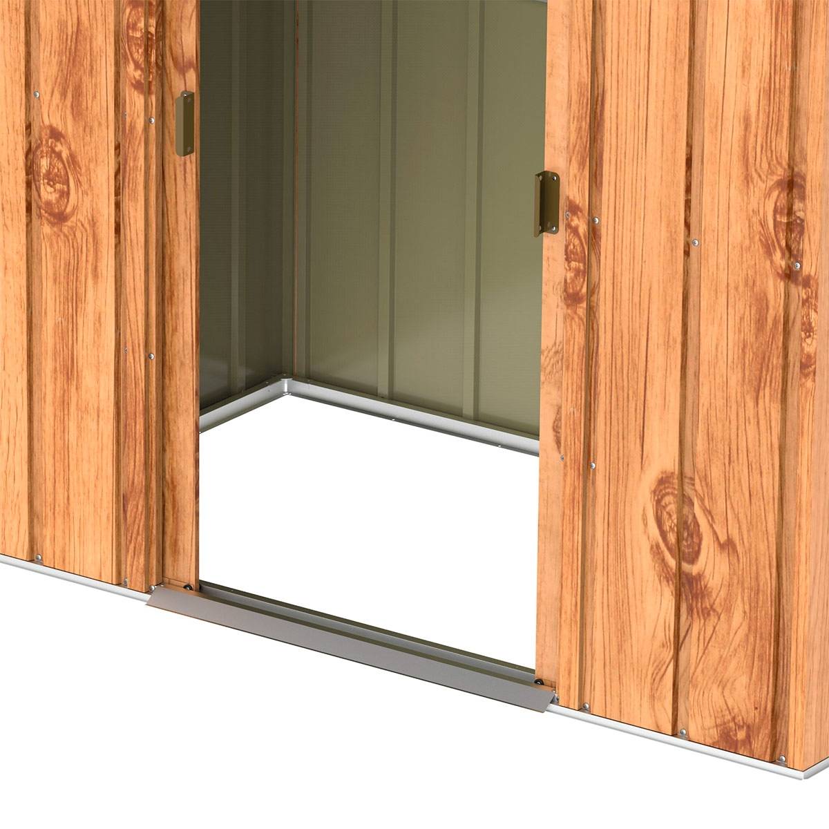 Duramax - Abri de jardin en métal Duramax 2,17 m² imitation bois avec kit ancrage - Duramax - Image 3