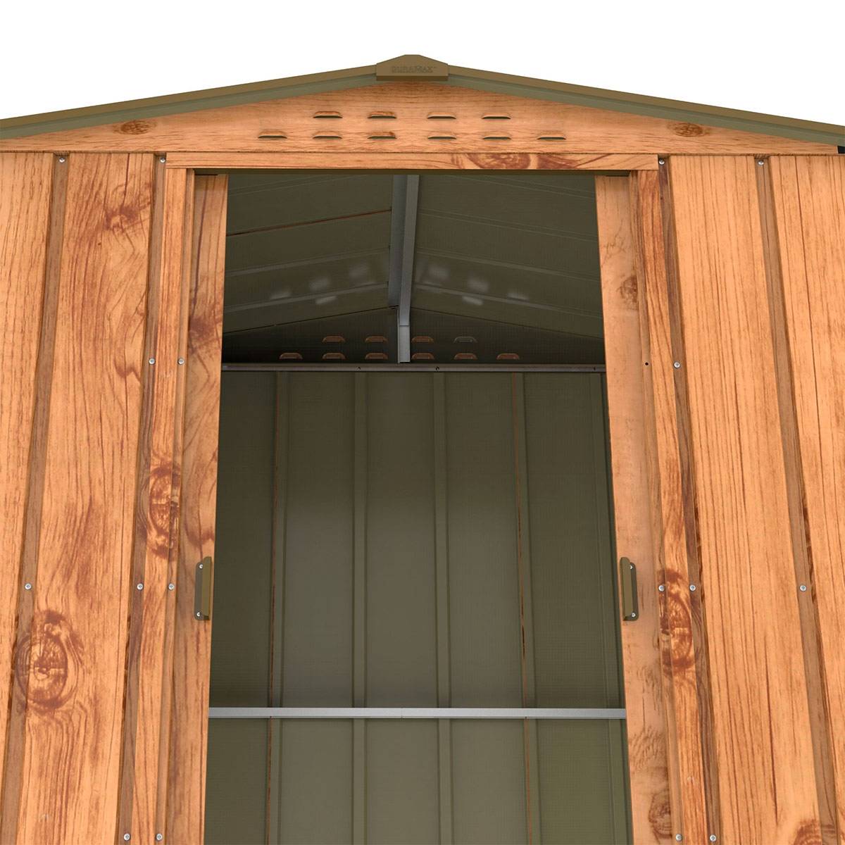 Duramax - Abri de jardin en métal Duramax 2,17 m² imitation bois avec kit ancrage - Duramax - Image 4