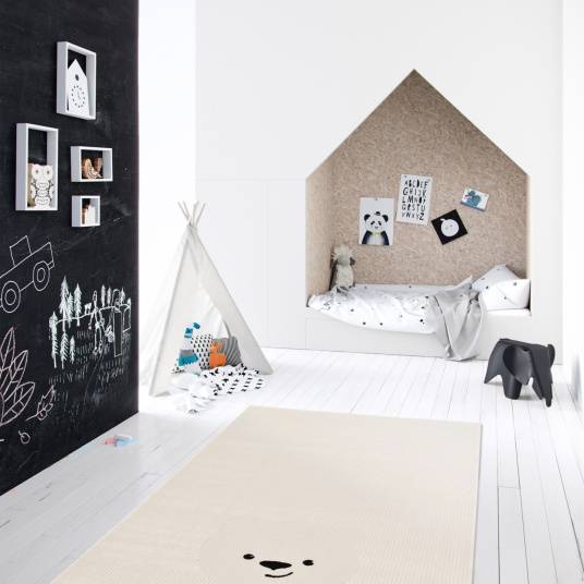 Decoweb - Tapis chambre d'enfant - Petit ourson - Crème - 160 x 230 cm - Decoweb - Image 2