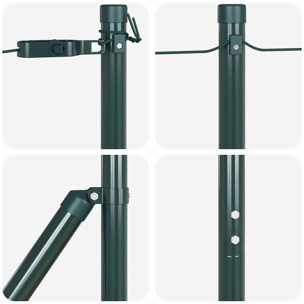 Poteau de clôture acier vert 130 x 3.2 cm, Poids :21.5kg - PANGIVO - Image 7