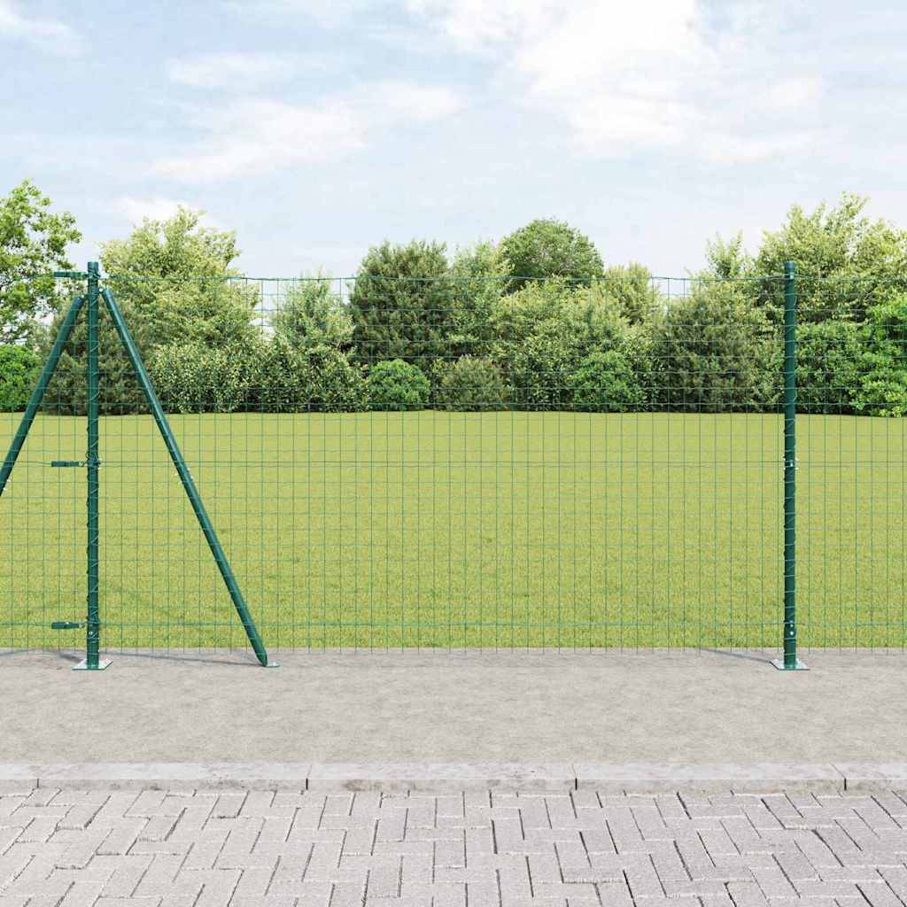 Poteau de clôture acier vert 130 x 3.2 cm, Poids :21.5kg - PANGIVO - Image 1