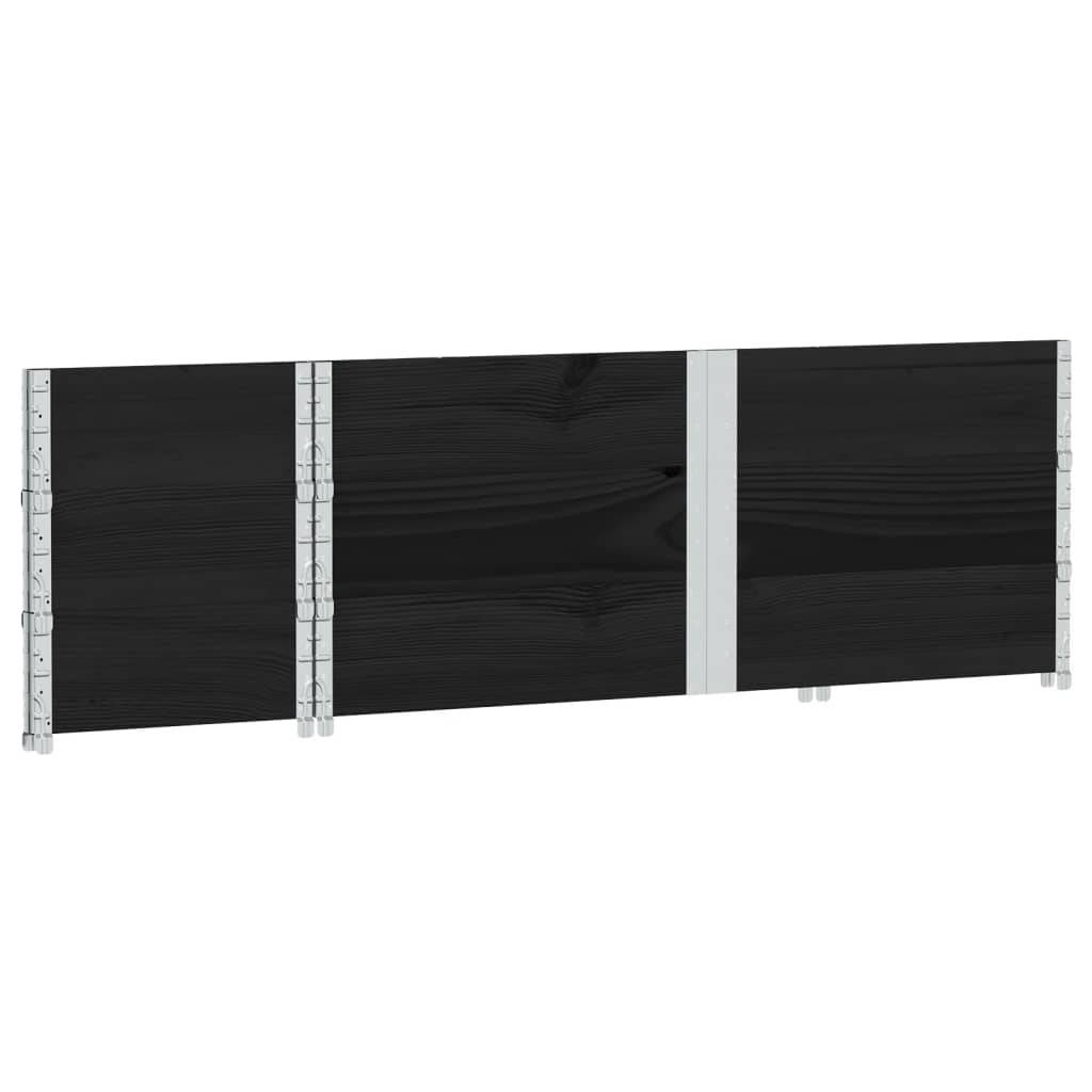 Jardinière bois de pin noir 150 x 50 x 60.5 cm - PANGIVO - Image 6