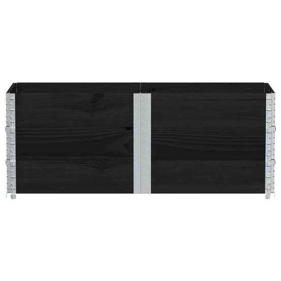 Jardinière bois de pin noir 150 x 50 x 60.5 cm - PANGIVO - Image 3