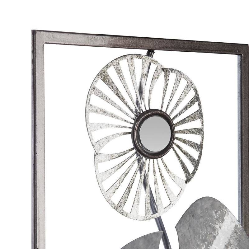 Déco murale métal Fleur argent 25x61 Atmosphera - Image 2