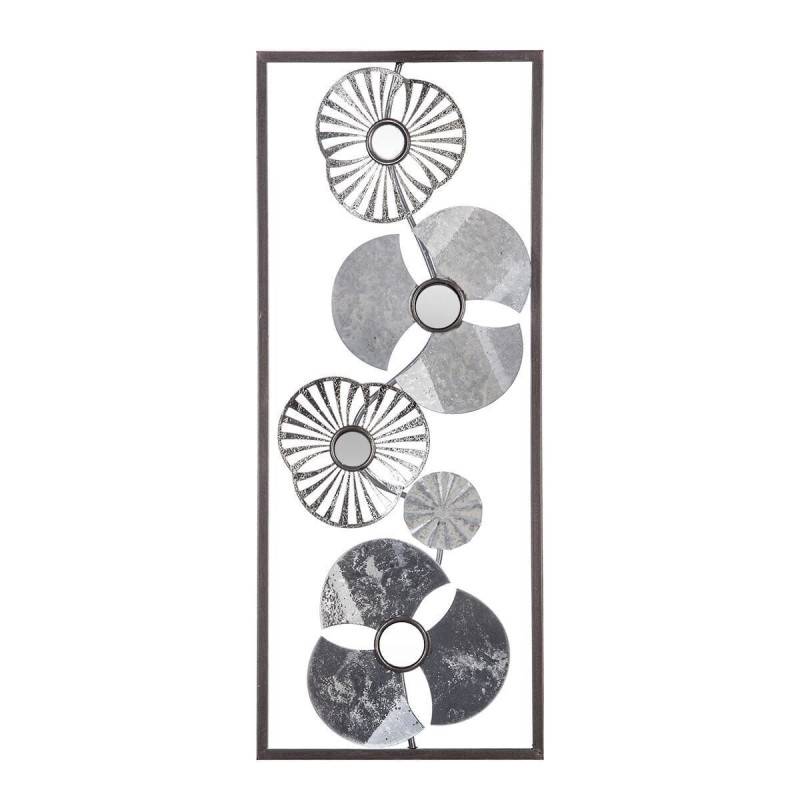 Déco murale métal Fleur argent 25x61 Atmosphera - Image 1