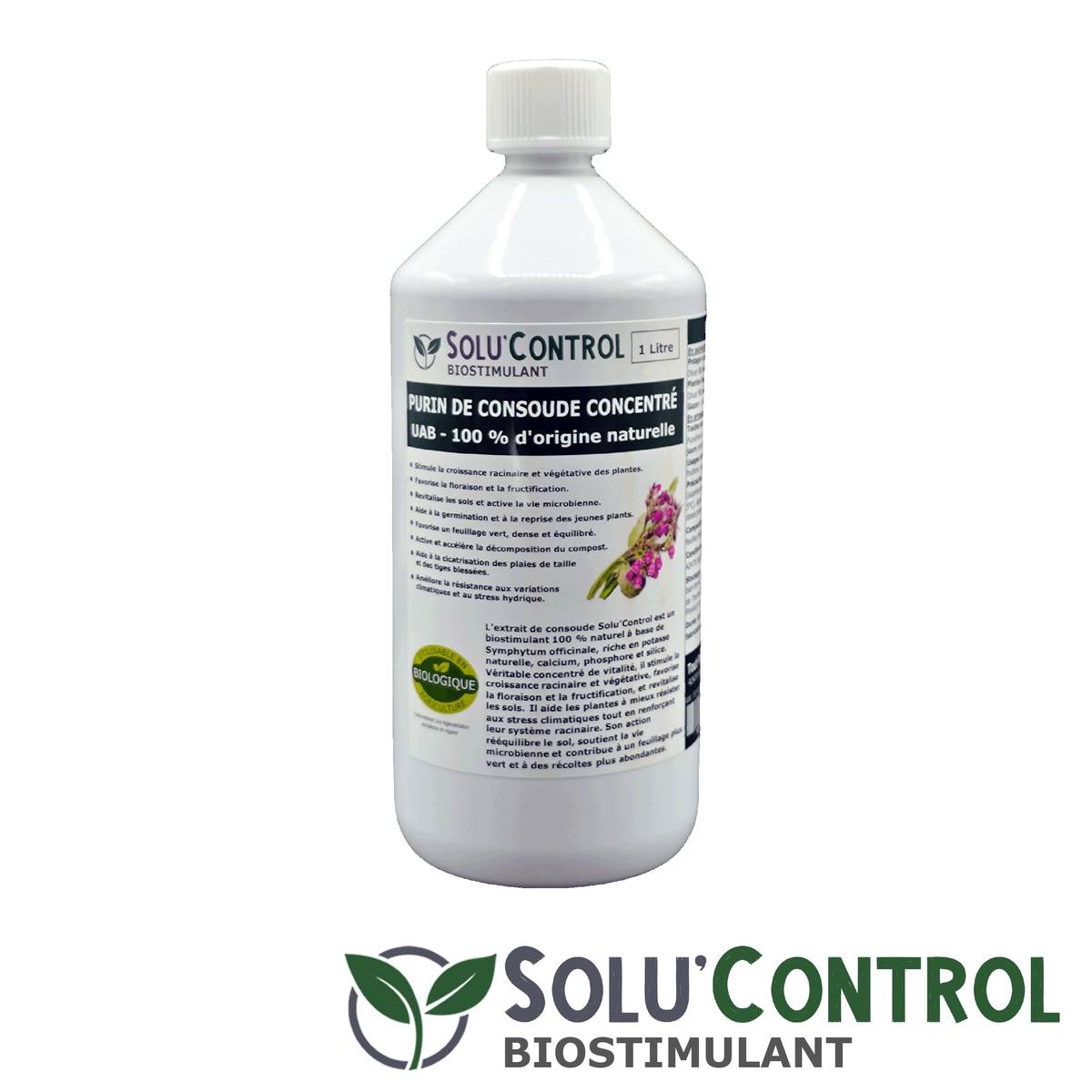 SOLU'CONTROL - Purin de Consoude - 1L Concentré Biostimulant Racinaire, Favorise la Croissance et la Floraison - Image 2