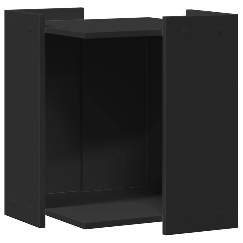 Meuble cache litière pour chat en bois d'ingénierie multifonction Noir – ComfortXL Pet Living - Image 2