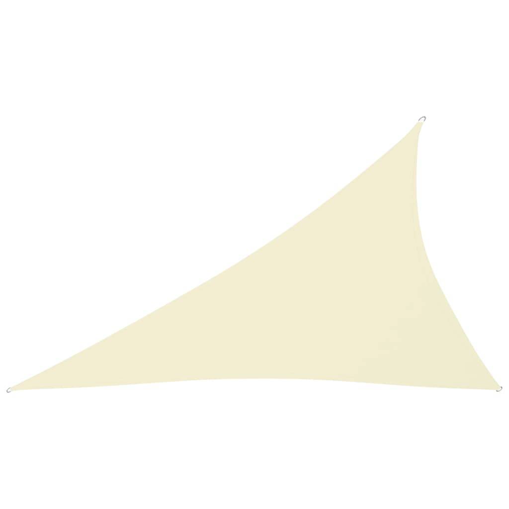Helloshop26 - Voile toile d'ombrage parasol tissu oxford triangulaire 3 x 4 x 5 m crème - Image 1