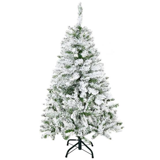 Sapin de Noël Artificiel enneigé 120H cm 200 Branches épines Imitation Nordmann Grand réalisme - Image 2