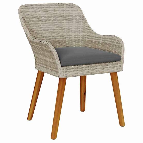 Ensemble Table et Chaises de Jardin 5 Pièces pour 4 Personnes Gris Clair – ComfortXL Outdoor Living - Image 6