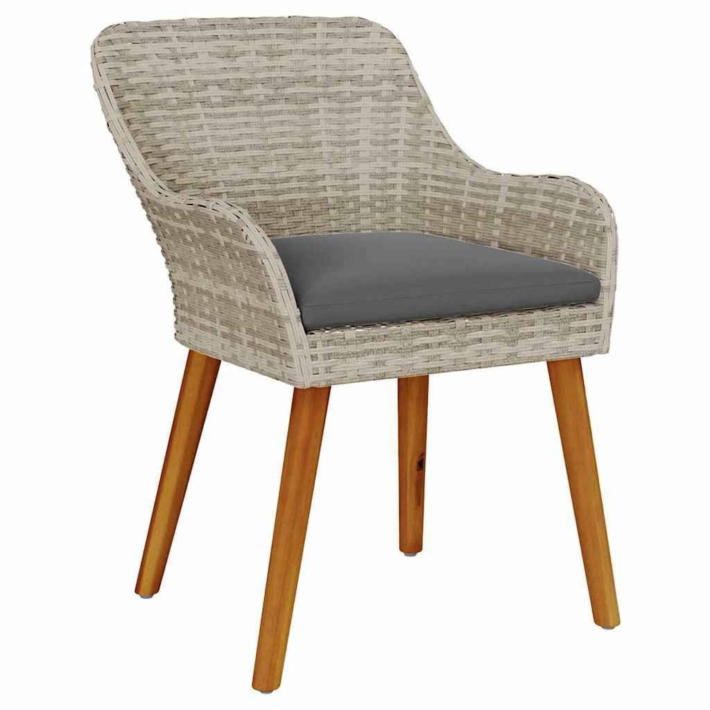 Ensemble Table et Chaises de Jardin 5 Pièces pour 4 Personnes Gris Clair – ComfortXL Outdoor Living - Image 6