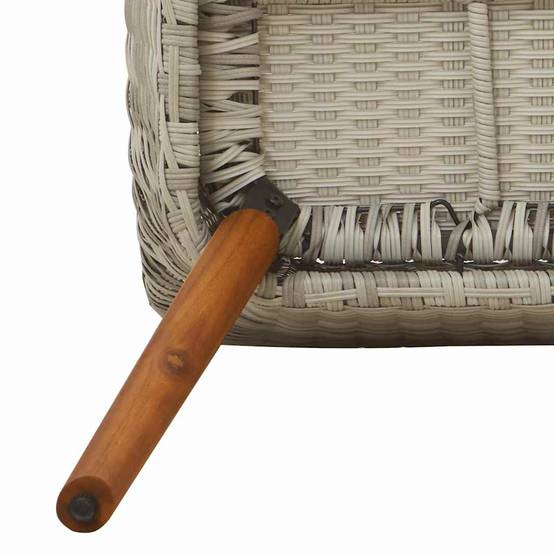 Ensemble Table et Chaises de Jardin 5 Pièces pour 4 Personnes Gris Clair – ComfortXL Outdoor Living - Image 9
